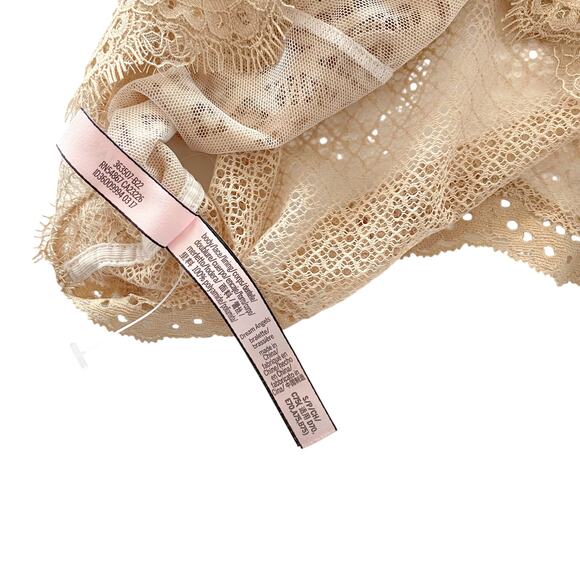 Victoria’s Secret : Dream Angels Scalloped Lace Bralette Nude/Tan Racerback : S - Picture 5 of 10
